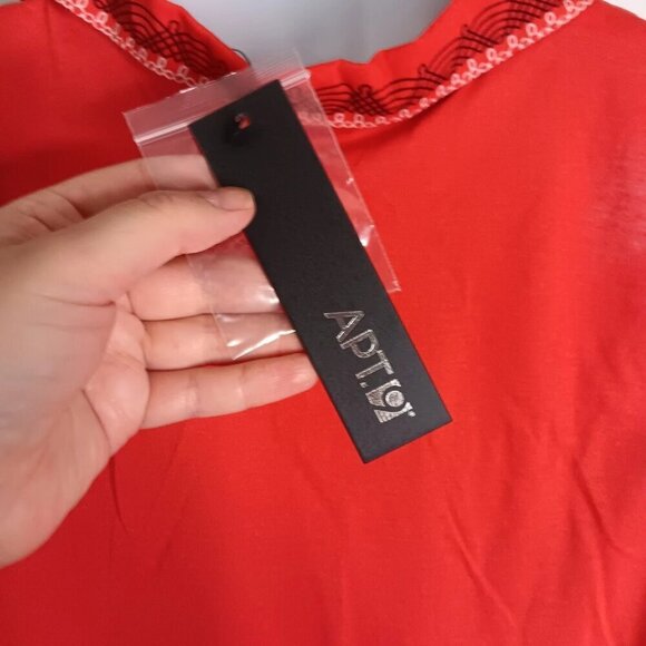 Apt. 9 Tank Top Blouse Y2K Sleeveless Medium Red Bohemian Boho LIGHTWEIGHT NWT - Picture 4 of 6